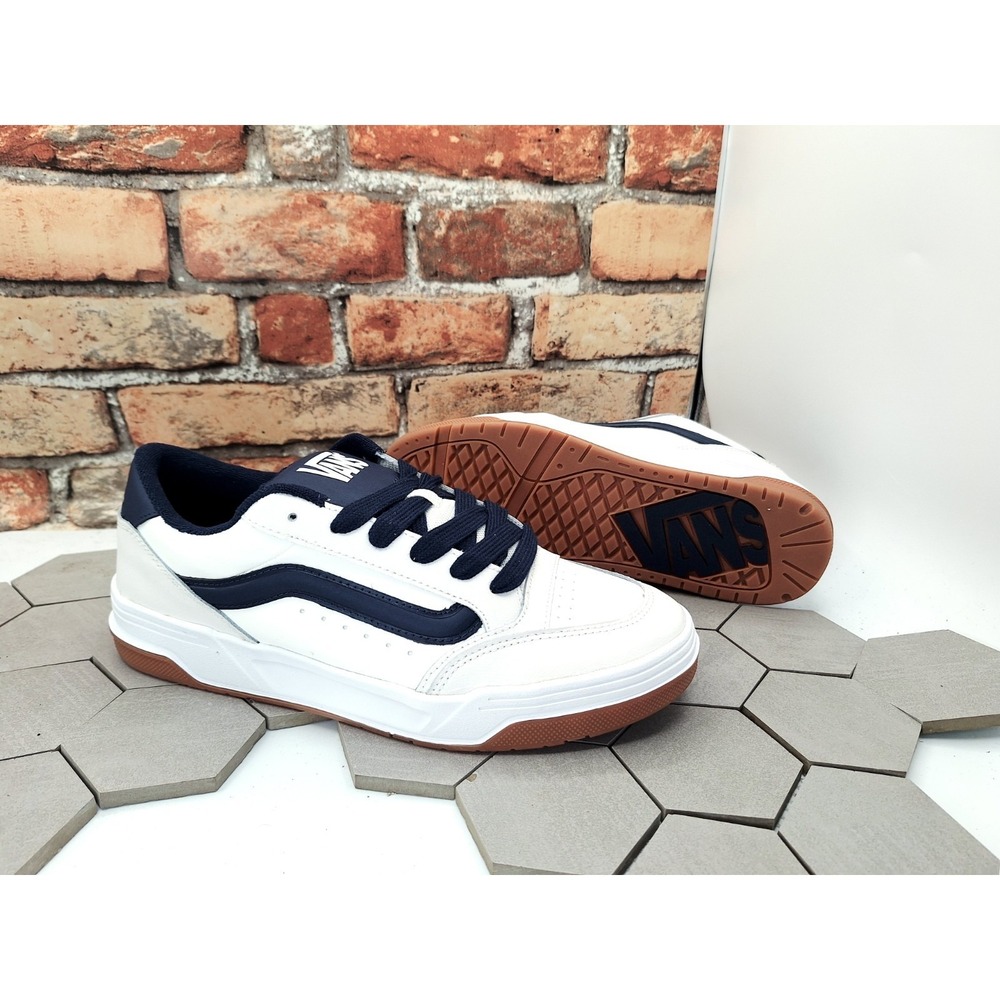 Vans Hylane White Varsity Blue Men Sz 10.5 Chunky Skate Knu Skool Style Sneakers